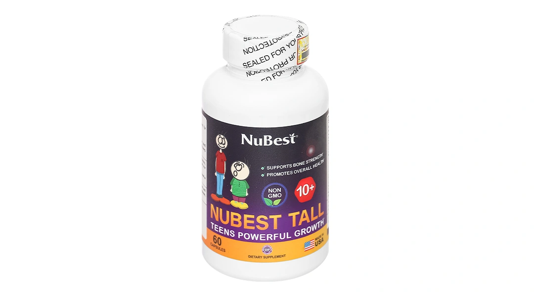 Nubest Tall 10+ bổ sung Canxi và vitamin D, hỗ trợ phát triển xương chắc khỏe hộp 60 viên - 1