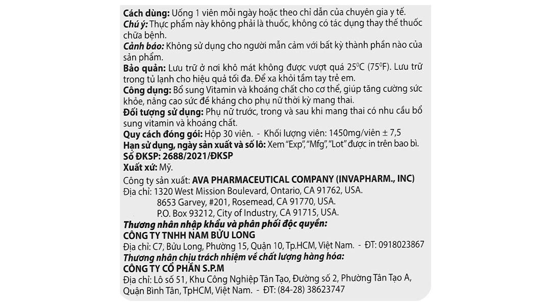 Thực phẩm bảo vệ sức khỏe Icare Mom hộp 30 viên - 7