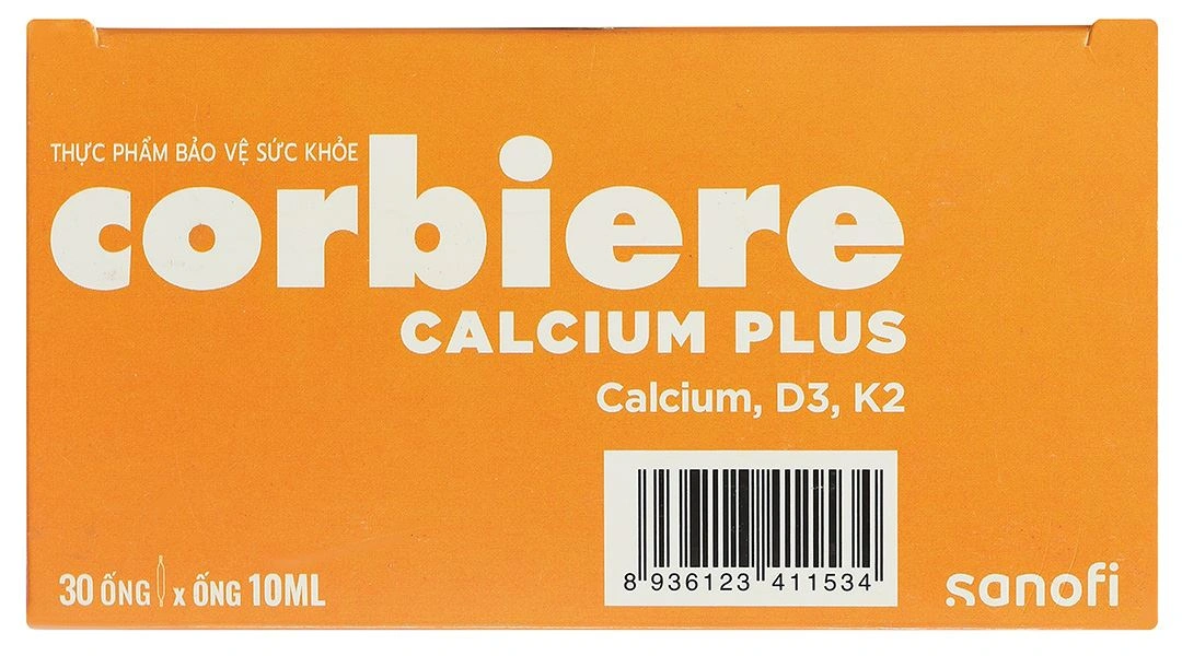 Corbiere Calcium Plus hỗ trợ tăng cường hấp thu canxi, giúp xương chắc khỏe hộp 30 ống x 10ml - 5