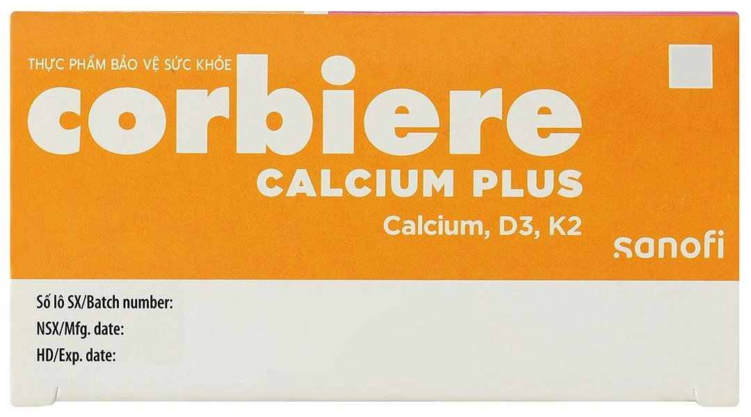 Corbiere Calcium Plus hỗ trợ tăng cường hấp thu canxi, giúp xương chắc khỏe hộp 30 ống x 10ml - 6