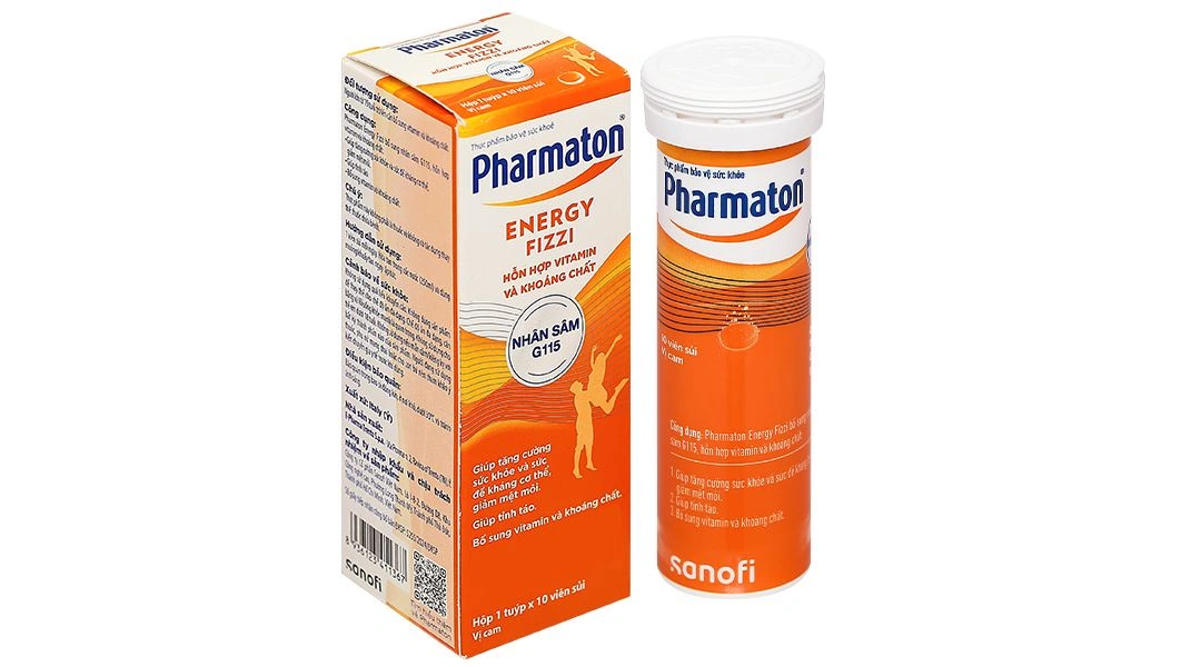 Thực phẩm bảo vệ sức khỏe Pharmaton Energy Fizzi hộp 1 tuýp x 10 viên sủi - 