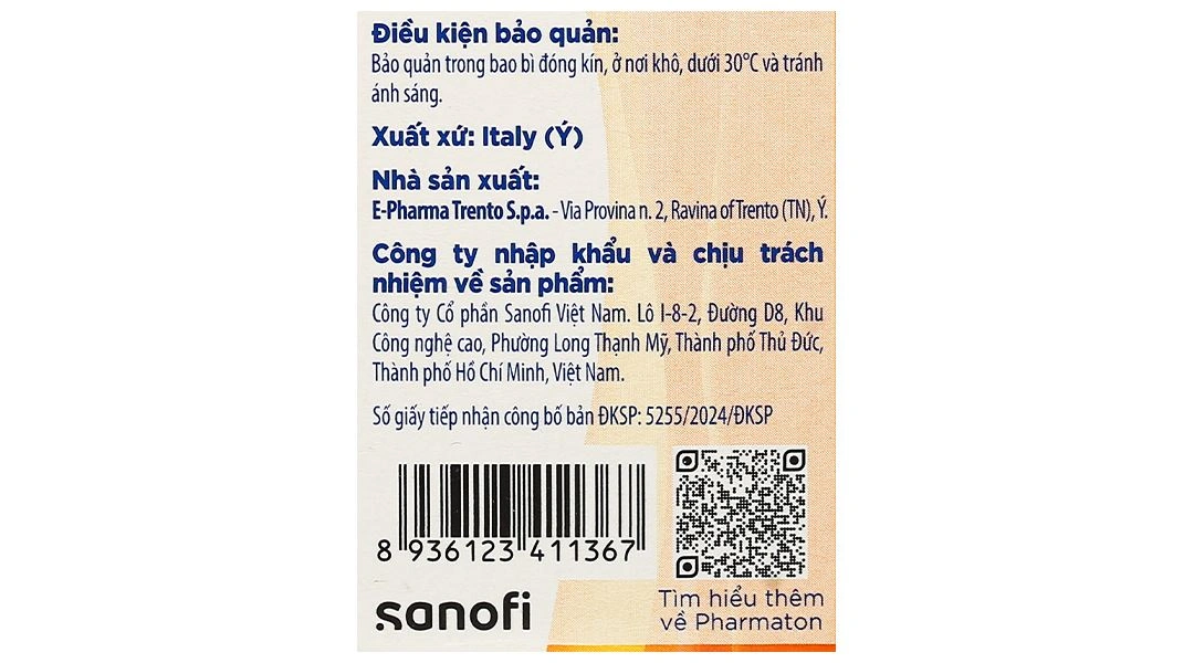 Thực phẩm bảo vệ sức khỏe Pharmaton Energy Fizzi hộp 1 tuýp x 10 viên sủi - 7