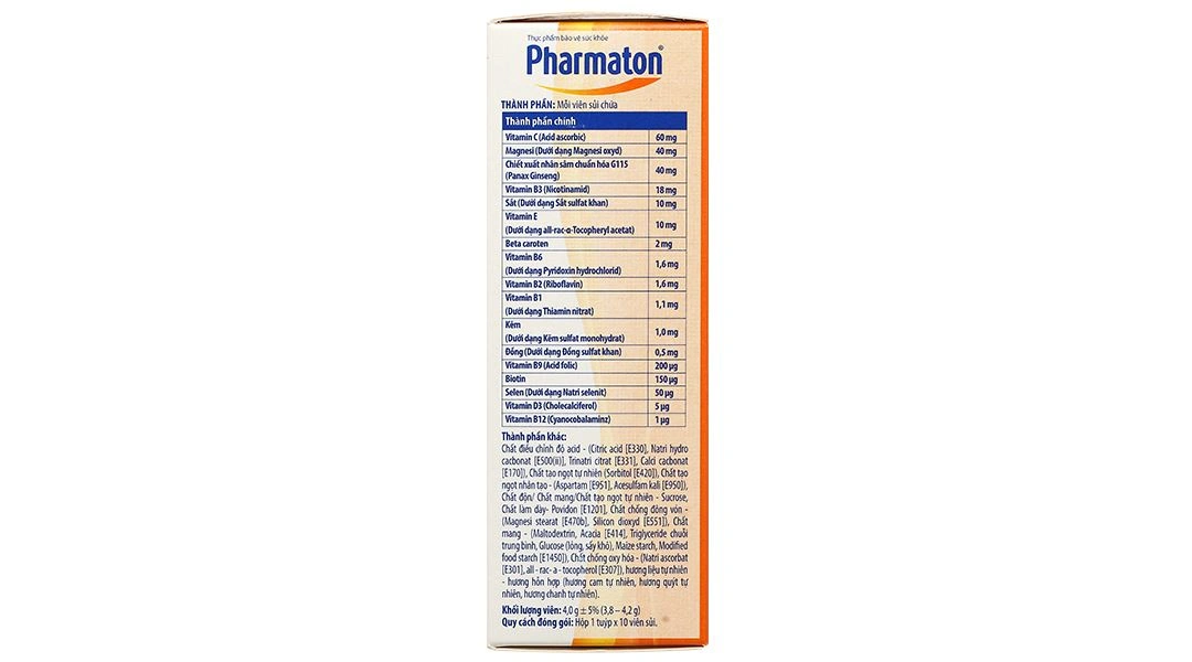 Thực phẩm bảo vệ sức khỏe Pharmaton Energy Fizzi hộp 1 tuýp x 10 viên sủi - 2