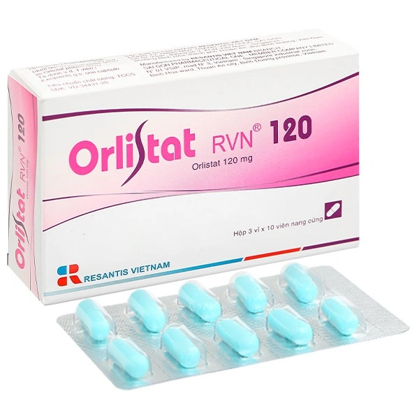 Orlistat RVN 120mg kiểm soát cân nặng, hỗ trợ điều trị béo phì