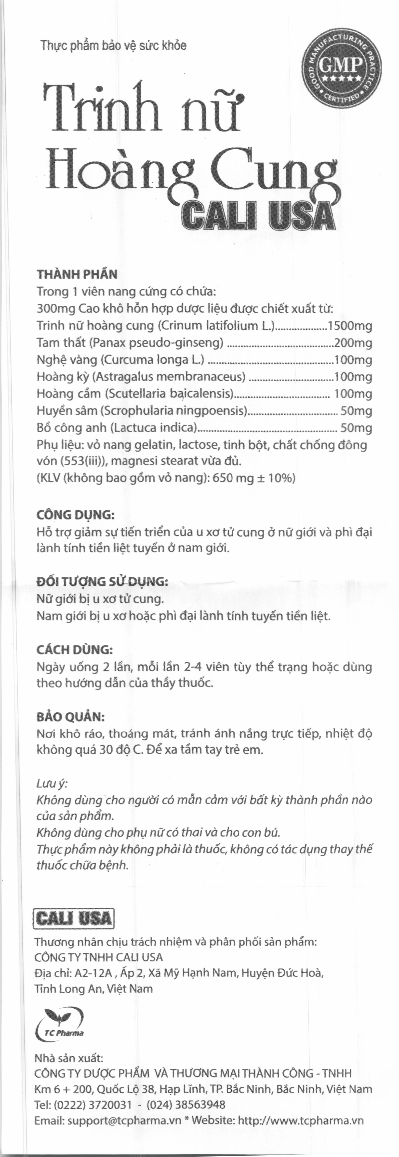 Trinh Nữ Hoàng Cung Cali Usa hộp 50 viên - 5