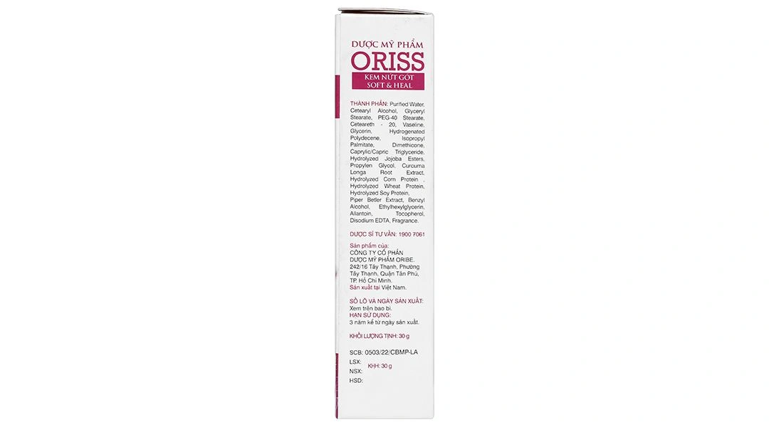 Kem Oriss Soft & Heal giảm nứt nẻ gót chân tuýp 30g - 5