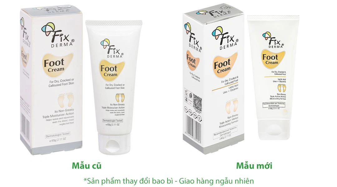 Kem dưỡng Fixderma Foot cấp ẩm làm mềm da gót chân tuýp 60g - 