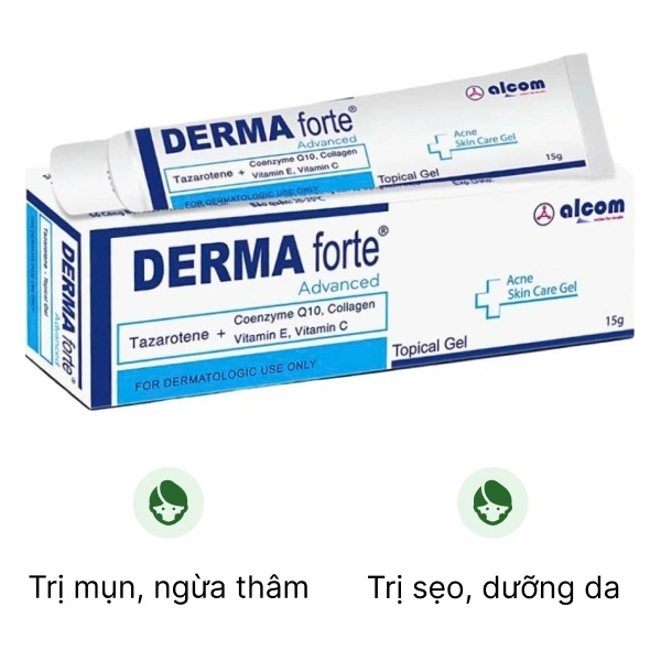 Gel Derma Forte Advanced ngừa mụn trứng cá, ngừa thâm, mờ sẹo