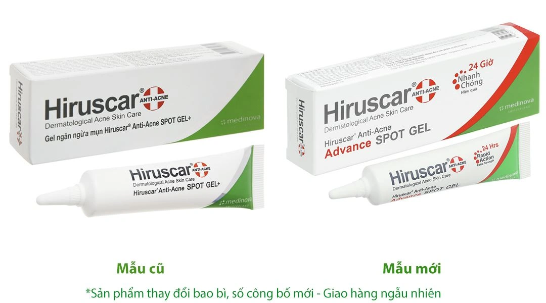 Gel Hiruscar Anti-acne ngăn ngừa mụn, tăng độ ẩm cho da tuýp 10g - 