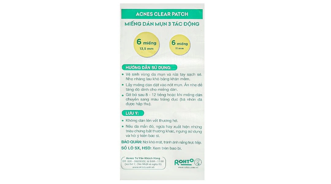 Miếng dán mụn Acnes Clear Patch giúp kháng khuẩn, sạch mụn hộp 24 miếng - 1