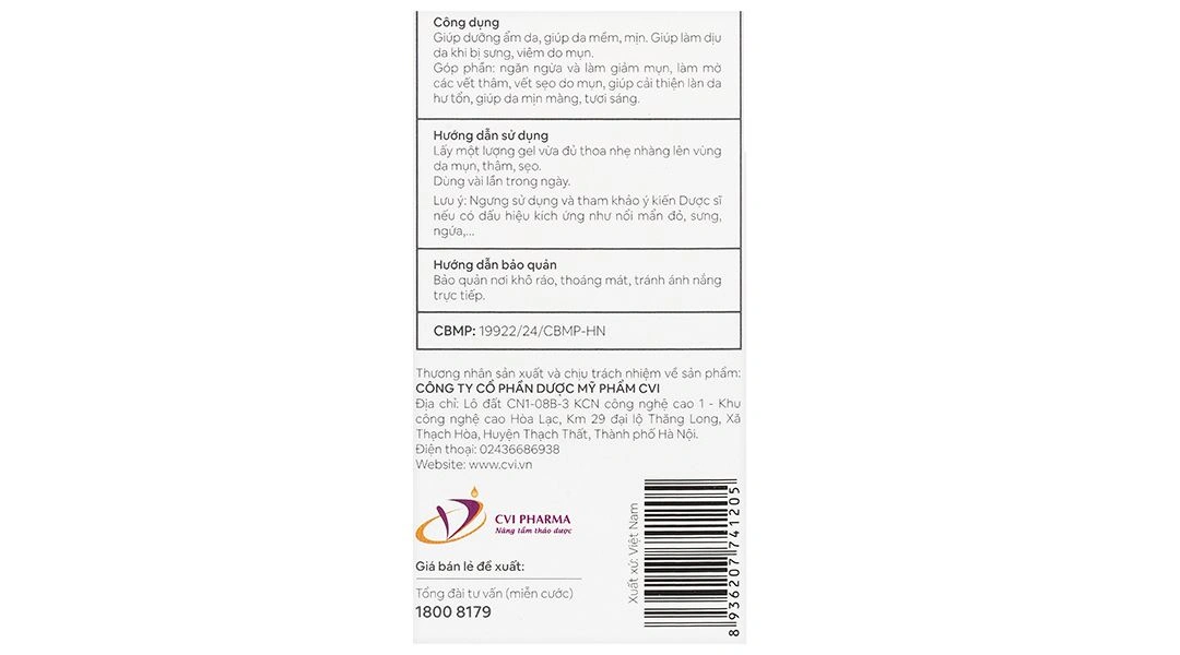 Gel Decumar THC ngừa mụn, mờ thâm tuýp 20g - 7