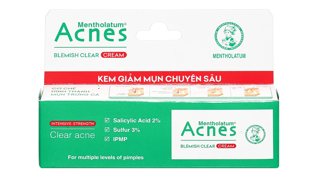 Kem Acnes Blemish Clear kháng khuẩn, giảm mụn sưng đỏ tuýp 10g - 1
