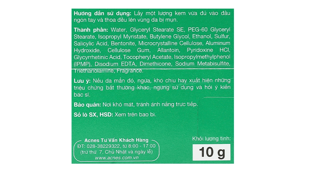Kem Acnes Blemish Clear kháng khuẩn, giảm mụn sưng đỏ tuýp 10g - 6