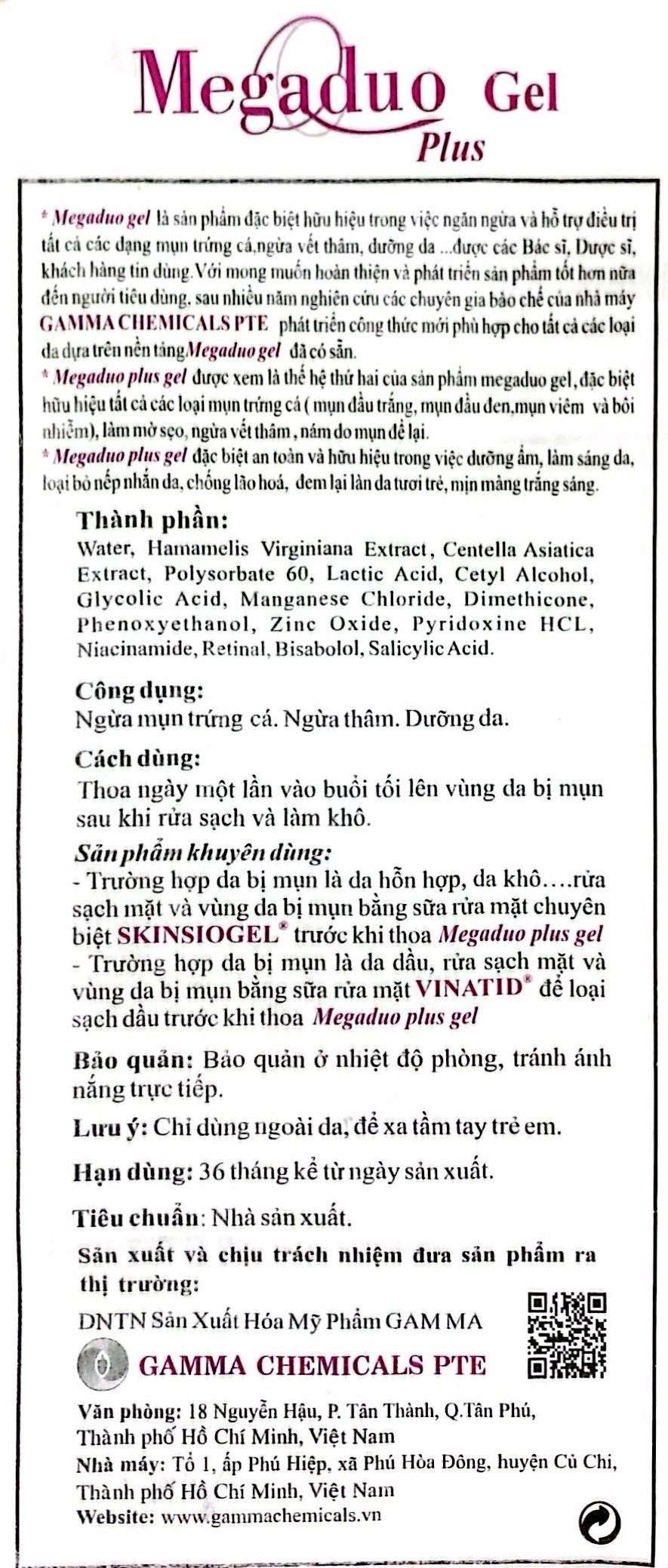 Gel Megaduo Plus ngừa mụn trứng cá, ngừa thâm tuýp 30g - 8