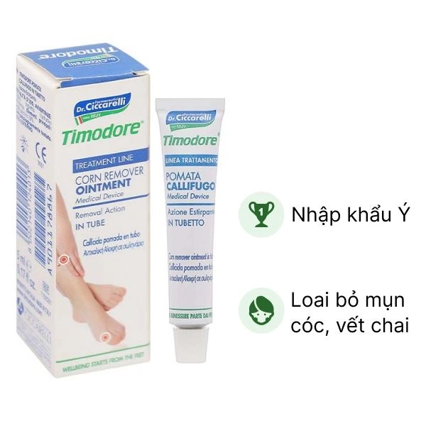 Gel mỡ Dr.Ciccarelli Timodore loại bỏ mụn cóc, vết chai