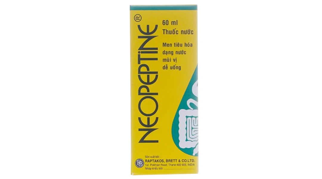 Men tiêu hóa dạng nước Neopeptine trị đầy hơi, khó tiêu chai 60ml - 