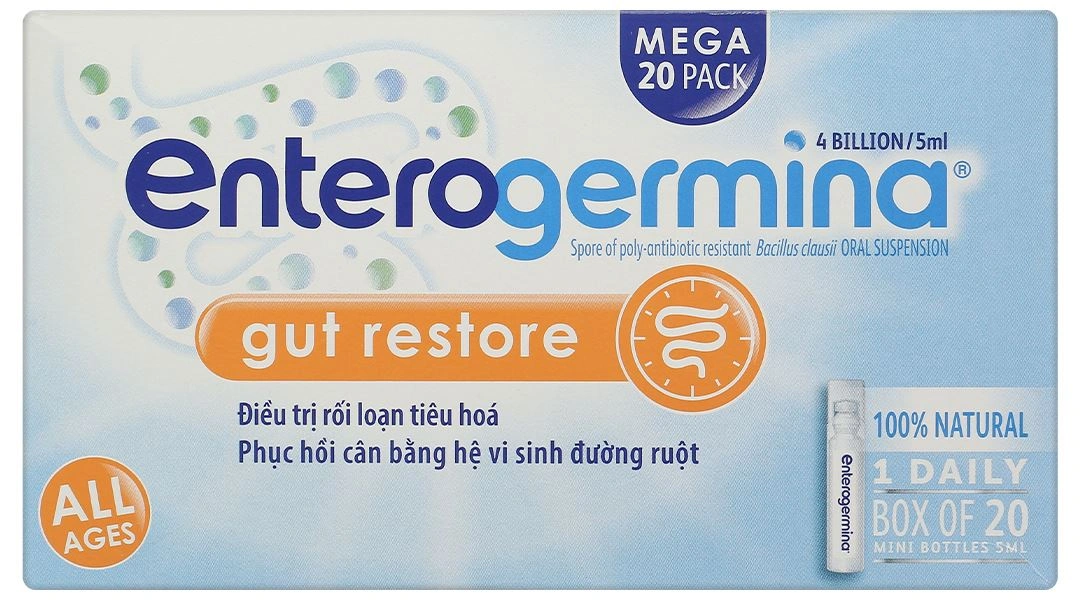 Hỗn dịch uống Enterogermina Gut Restore 4 tỷ/5ml trị rối loạn tiêu hóa (20 ống x 5ml) - 2