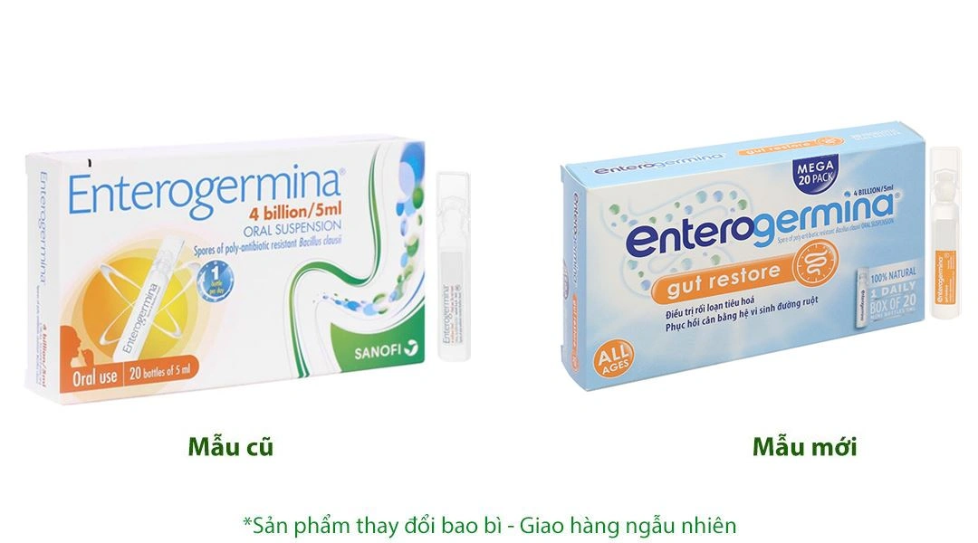 Hỗn dịch uống Enterogermina Gut Restore 4 tỷ/5ml trị rối loạn tiêu hóa (20 ống x 5ml) - 