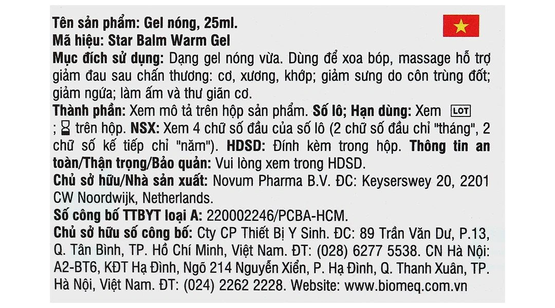Starbalm Warm Gel giúp làm nóng cơ, tăng tuần hoàn, giảm đau cơ tuýp 100ml - 19