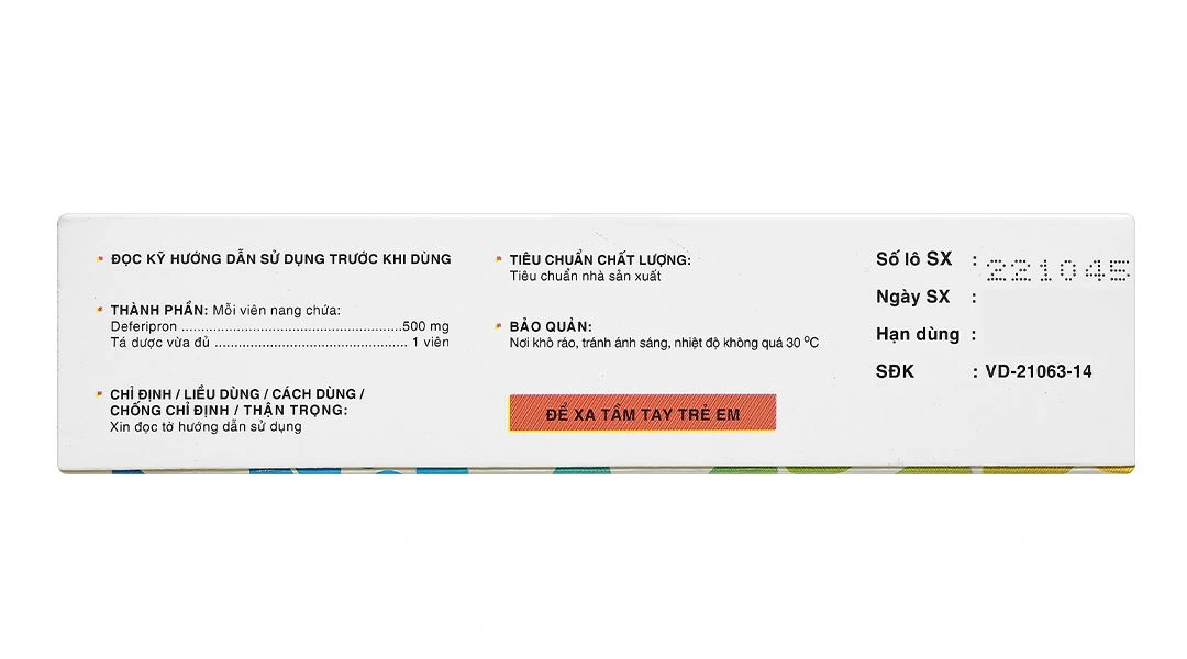 Paolucci 500mg trị tình trạng dư thừa sắt trong cơ thể (3 vỉ x 10 viên) - 2