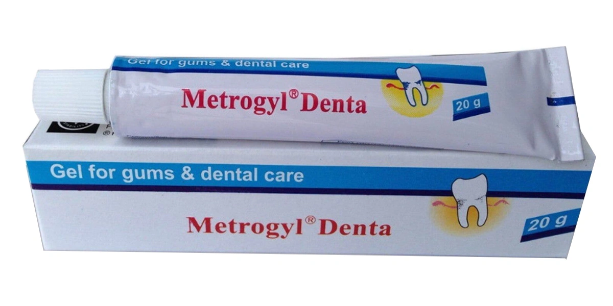 Gel bôi Metrogyl Denta trị viêm nướu răng, sâu răng, lở miệng tuýp 20g - 