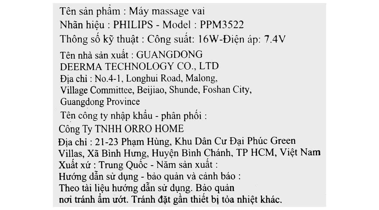 Máy massage cổ vai gáy Philips PPM3522 - 8