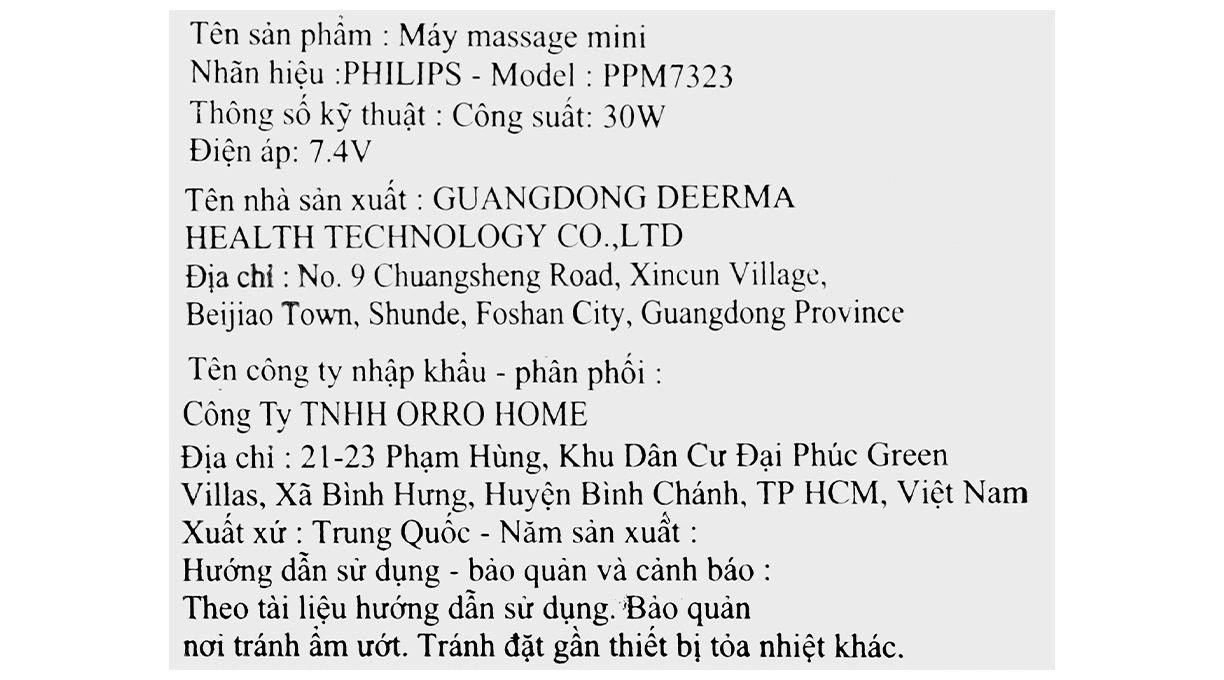 Máy massage toàn thân cầm tay Philips PPM7323 - 9