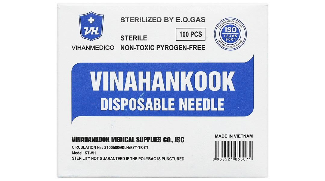 Đầu kim tiêm sử dụng một lần Vinahankook 25G x 1’’ - 2