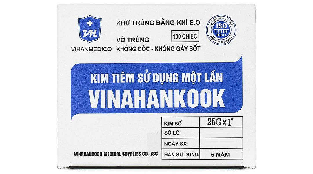 Đầu kim tiêm sử dụng một lần Vinahankook 25G x 1’’ - 5