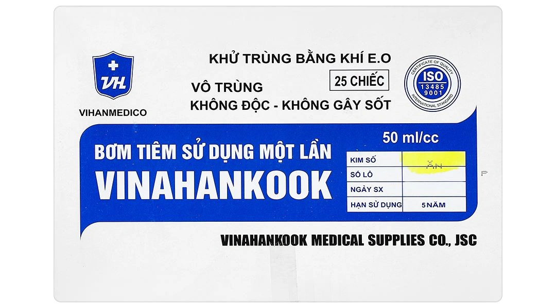 Bơm tiêm cho ăn sử dụng một lần Vinahankook 50ml/cc - 5