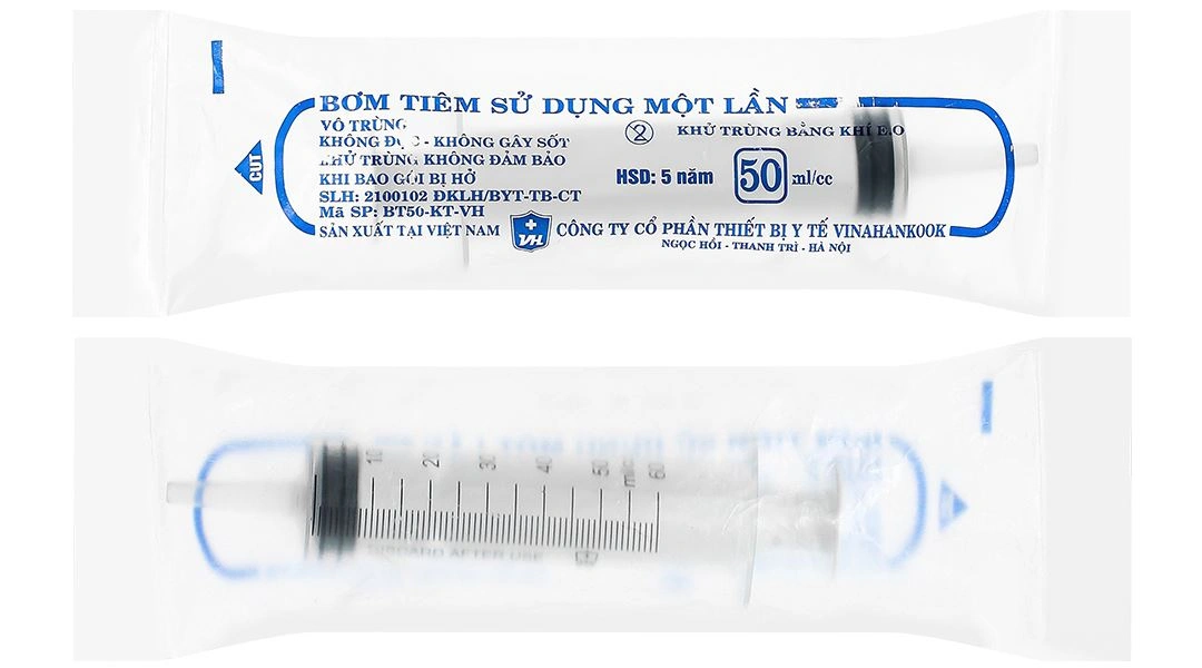 Bơm tiêm cho ăn sử dụng một lần Vinahankook 50ml/cc - 8