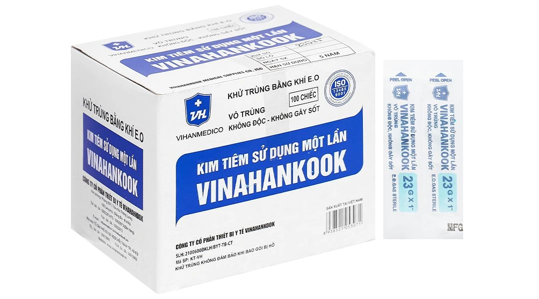 Đầu kim tiêm sử dụng một lần Vinahankook 23G x 1’’ - 