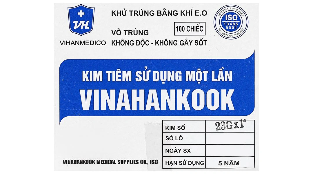 Đầu kim tiêm sử dụng một lần Vinahankook 23G x 1’’ - 7