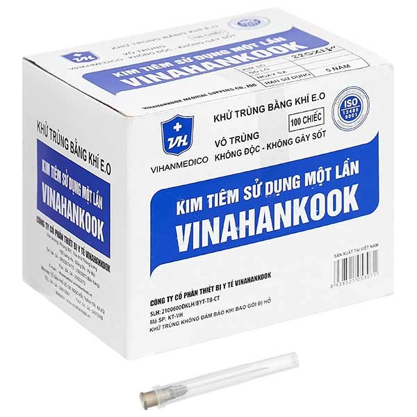 Đầu kim tiêm sử dụng một lần Vinahankook 22G x 1 1/4’’