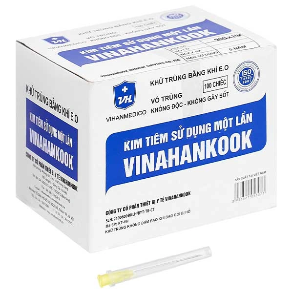 Đầu kim tiêm sử dụng một lần Vinahankook 20G x 1 1/2’’