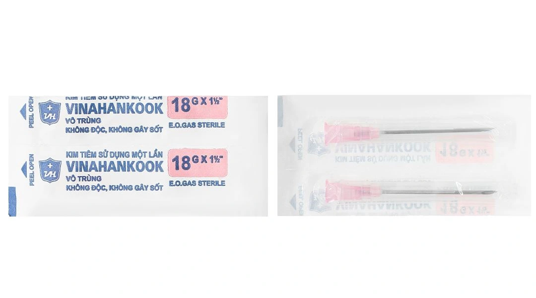 Đầu kim tiêm sử dụng một lần Vinahankook 18G x 1 1/2’’ - 8