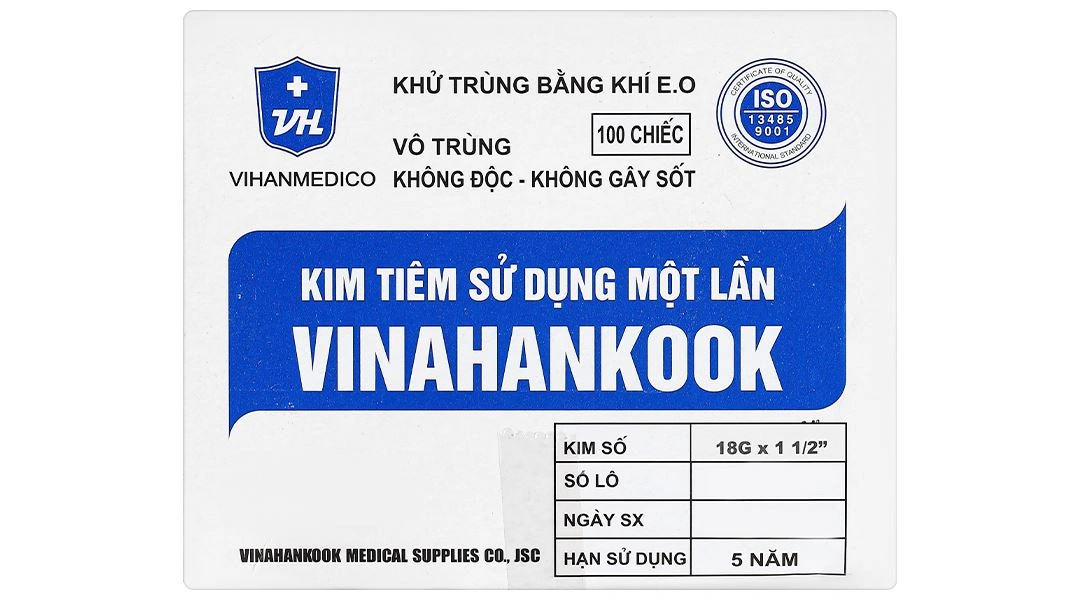 Đầu kim tiêm sử dụng một lần Vinahankook 18G x 1 1/2’’ - 5