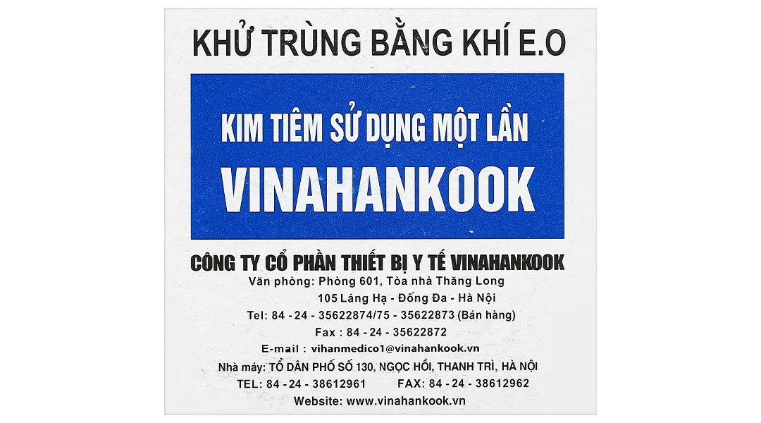 Đầu kim tiêm sử dụng một lần Vinahankook 18G x 1 1/2’’ - 6