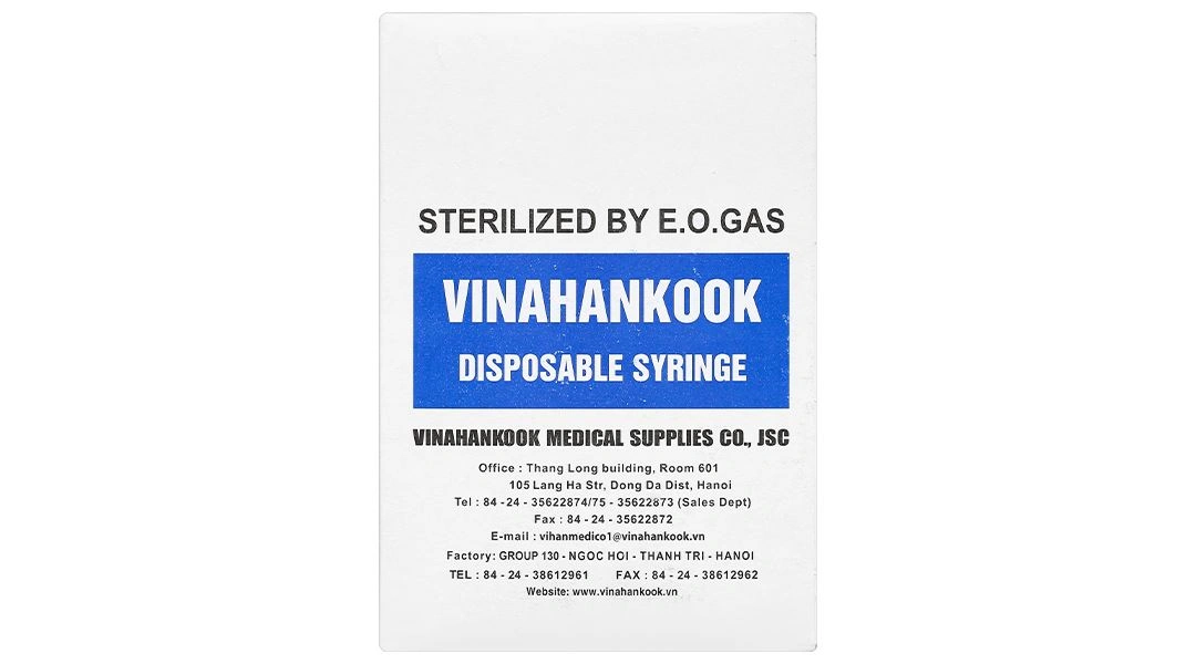 Bơm tiêm sử dụng một lần Vinahankook 20ml/cc 23G x 1'' - 3