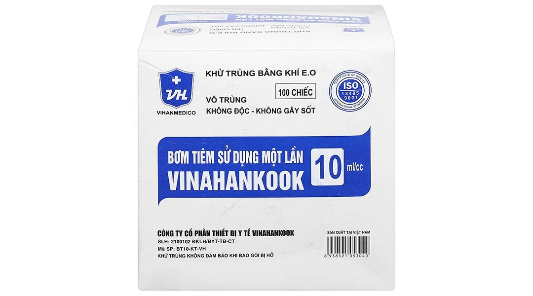 Bơm tiêm sử dụng một lần Vinahankook 10ml/cc 23G x 1’’ - 1