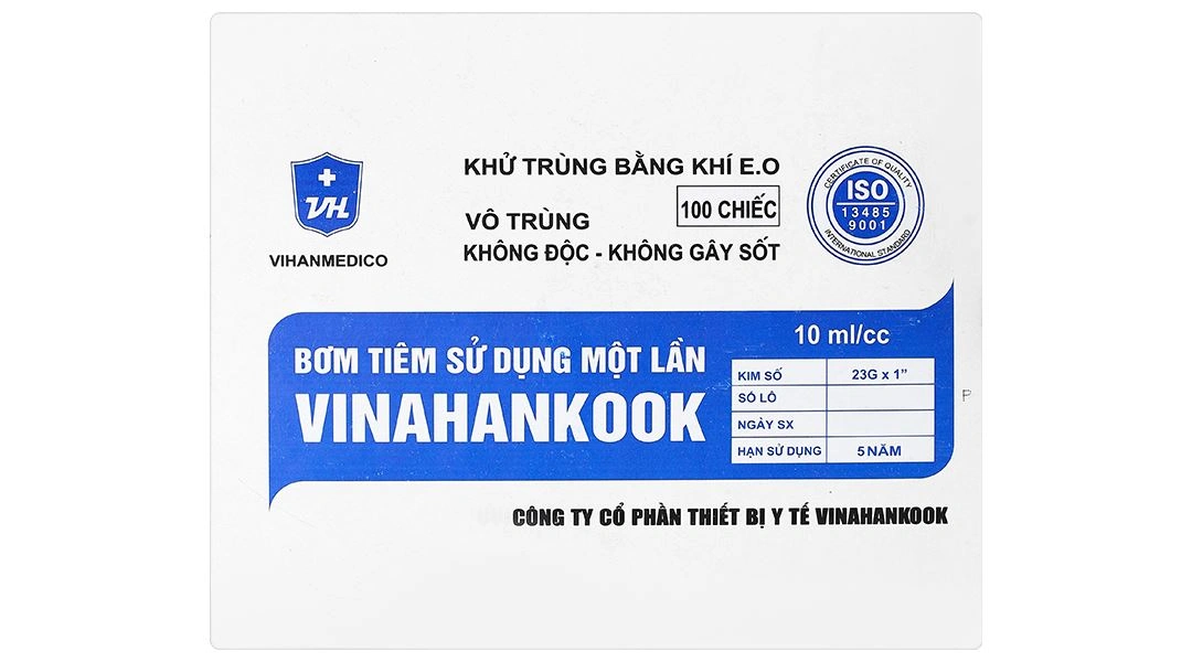 Bơm tiêm sử dụng một lần Vinahankook 10ml/cc 23G x 1’’ - 5