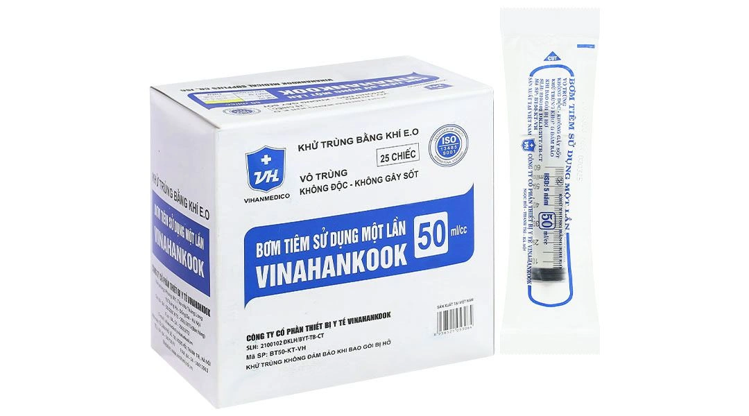 Bơm tiêm sử dụng một lần Vinahankook 50ml/cc - 