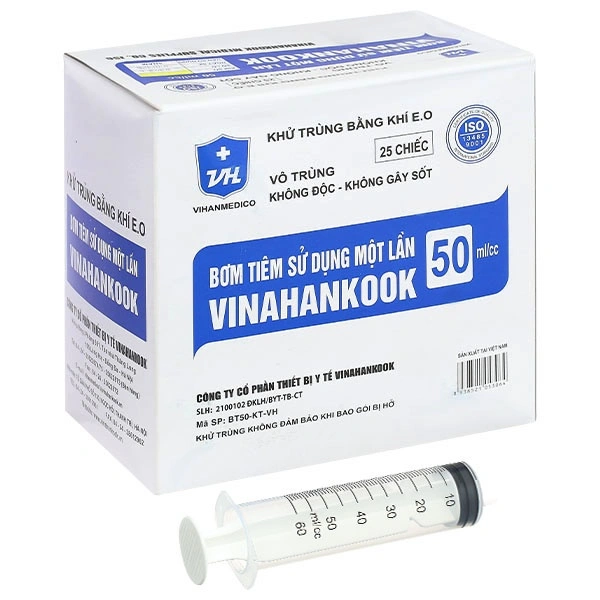 Bơm tiêm sử dụng một lần Vinahankook 50ml/cc