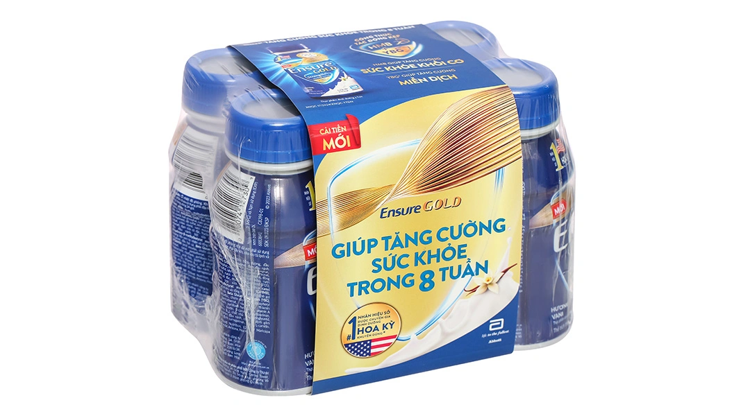 Sữa bột pha sẵn Ensure Gold Vigor bổ sung dinh dưỡng hương vani - 