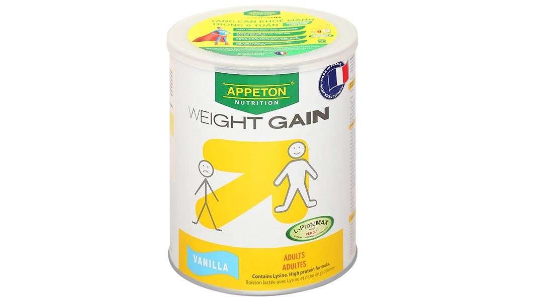 Sữa bột Appeton Weight Gain cho người lớn hương vani lon 450g - 