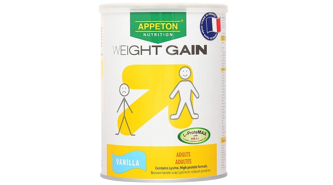Sữa bột Appeton Weight Gain cho người lớn hương vani lon 450g - 1