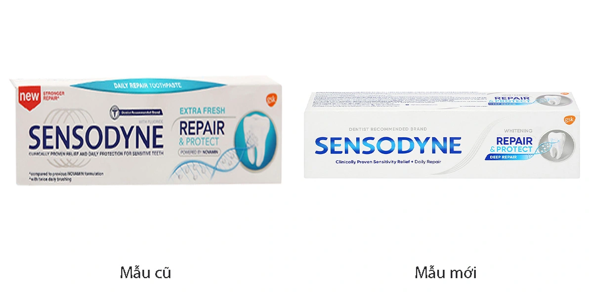 Kem đánh răng Sensodyne Repair & Protect Deep Repair Whitening tuýp 100g - 