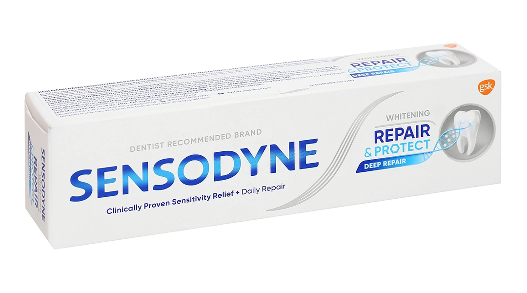 Kem đánh răng Sensodyne Repair & Protect Deep Repair Whitening tuýp 100g - 1