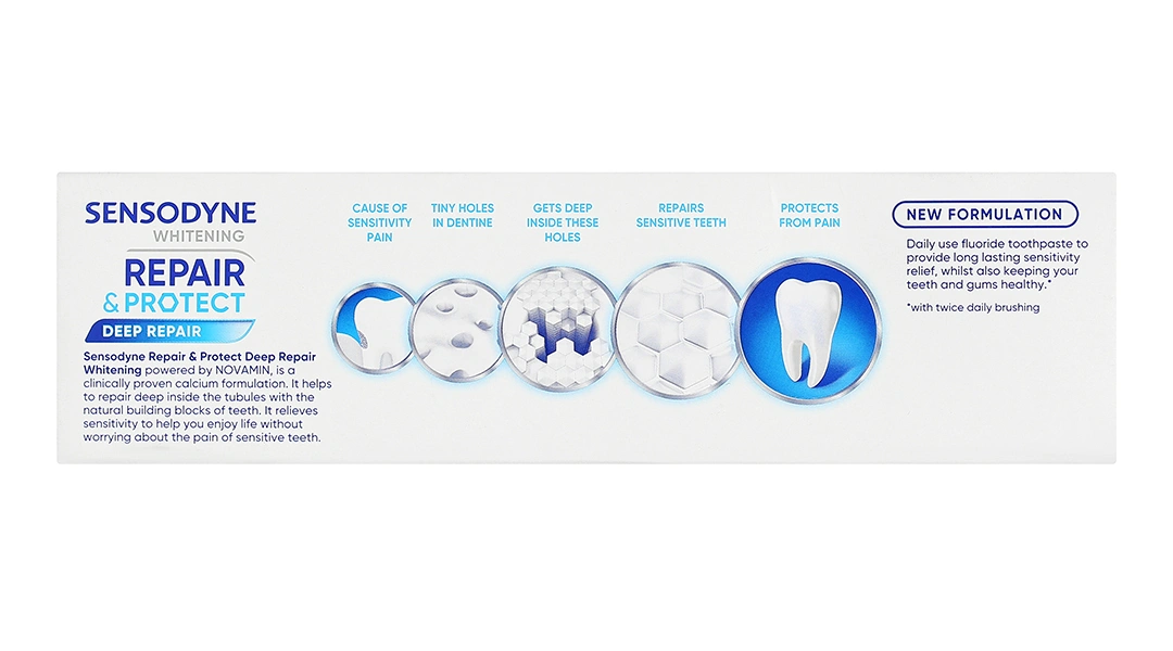 Kem đánh răng Sensodyne Repair & Protect Deep Repair Whitening tuýp 100g - 9