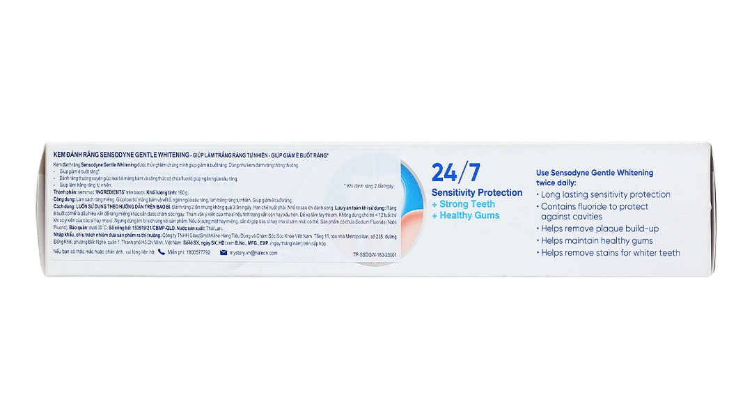 Kem đánh răng Sensodyne Gentle Whitening giúp làm trắng răng tuýp 160g - 12